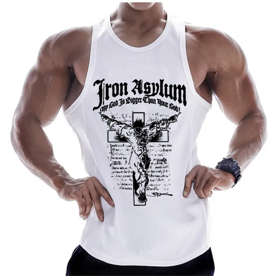 New Bodybuilding Tank Tops Men Gyms Fitness Workout Cotton Sleeveless shirt Clothing Male Casual Stringer Singlet Male Vest Tops 
New Bodybuilding Tank Tops Men Gyms Fitness Workout Cotton Sleeveless shirt Clothing Male Casual Stringer Singlet Male Vest Tops