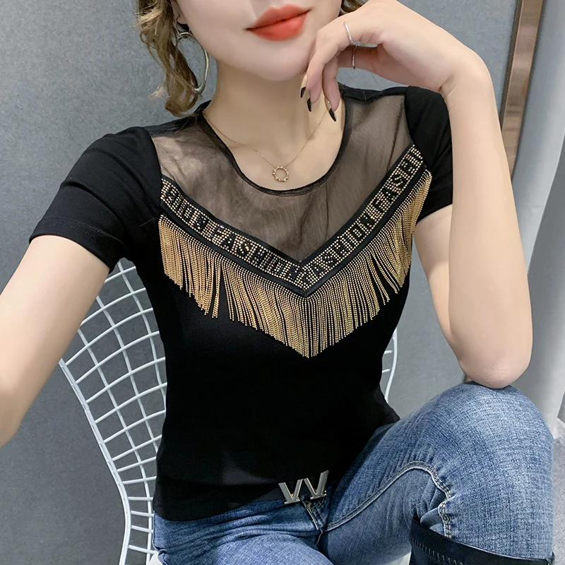 The new spring and summer to film the original design heavy frock small unlined upper garment of a T-shirt with short sleeves on
The new spring and summer to film the original design heavy frock small unlined upper garment of a T-shirt with short sleeves on