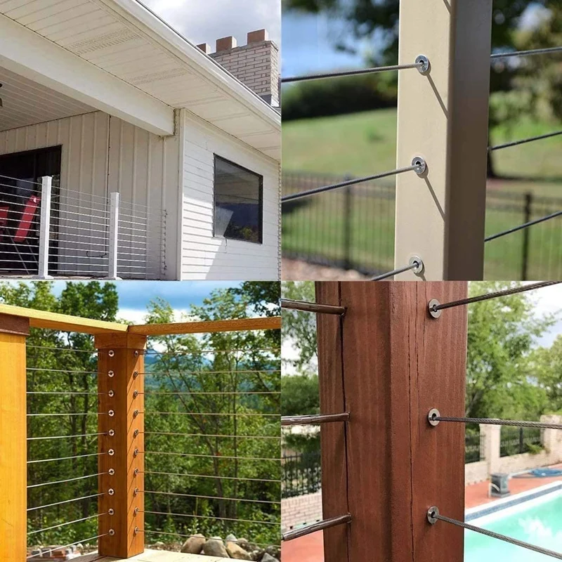 40 Pack T316 Stainless Steel Protector Sleeves For 1/8 inch Wire Rope Cable Railing DIY Balustrade with 1Pc Drill Bit 
40 Pack T316 Stainless Steel Protector Sleeves For 1/8 inch Wire Rope Cable Railing DIY Balustrade with 1Pc Drill Bit