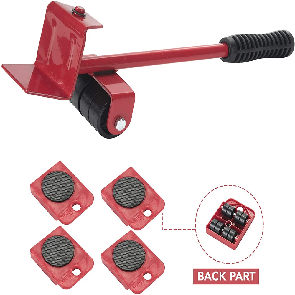 5Pcs Professional Furniture Transport Lifter tool Set Heavy Stuffs Moving Hand Tools Set Wheel Bar Mover Device
5Pcs Professional Furniture Transport Lifter tool Set Heavy Stuffs Moving Hand Tools Set Wheel Bar Mover Device