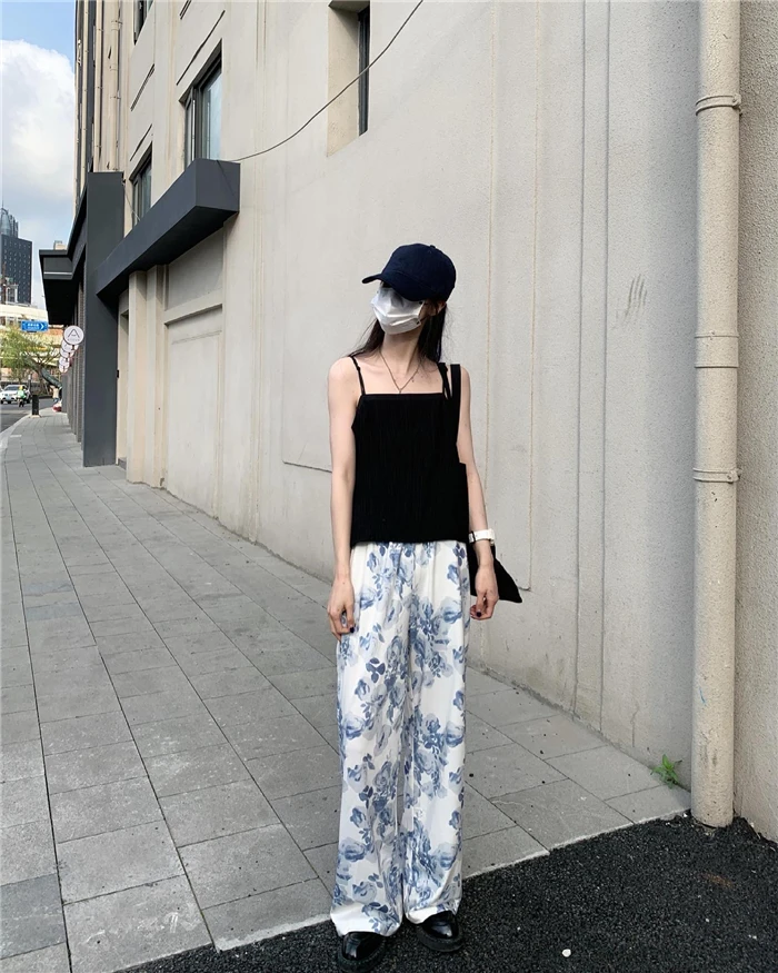 Ink Pattern Wide Leg Pants Summer New Korean Popular High Waist Loose Casual Pants
Ink Pattern Wide Leg Pants Summer New Korean Popular High Waist Loose Casual Pants