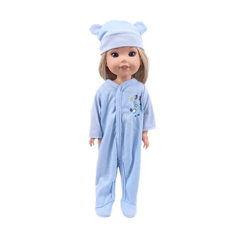 Одежда для кукол Хлопковая пижама + шапка 14 5 Дюймов Wellie Wisher 32-34 см Paola Reina nэнси