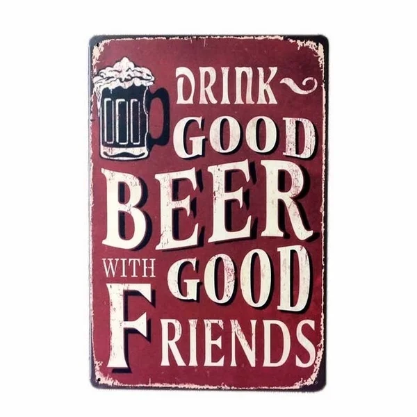 Beer Decor Tin Sign Vintage Plaque Metal Beer Poster Decorative Plates Bar Club Wall Decoration 20x30cm
Beer Decor Tin Sign Vintage Plaque Metal Beer Poster Decorative Plates Bar Club Wall Decoration 20x30cm