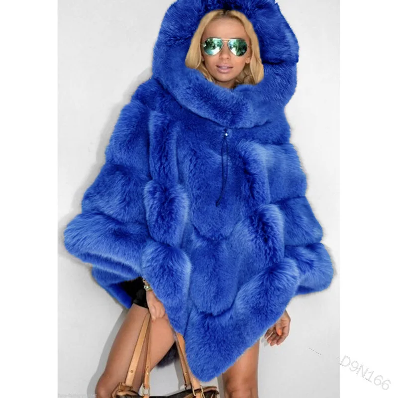 Thick Faux Fur Winter Capes Women Coats Hooded Pullover Fur Poncho for Winter 2021 New Solid Color Women Fashion Warm Fur Cloak
Thick Faux Fur Winter Capes Women Coats Hooded Pullover Fur Poncho for Winter 2021 New Solid Color Women Fashion Warm Fur Cloak
