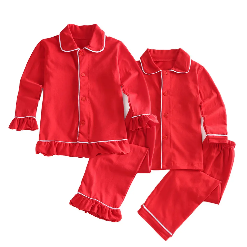 Christmas Classic Kids Clothing Soft Cotton Solid Cute Red Pajamas Winter with Ruffle Girl Kids Full Sleeve Pyjamas Sleepwear
Christmas Classic Kids Clothing Soft Cotton Solid Cute Red Pajamas Winter with Ruffle Girl Kids Full Sleeve Pyjamas Sleepwear