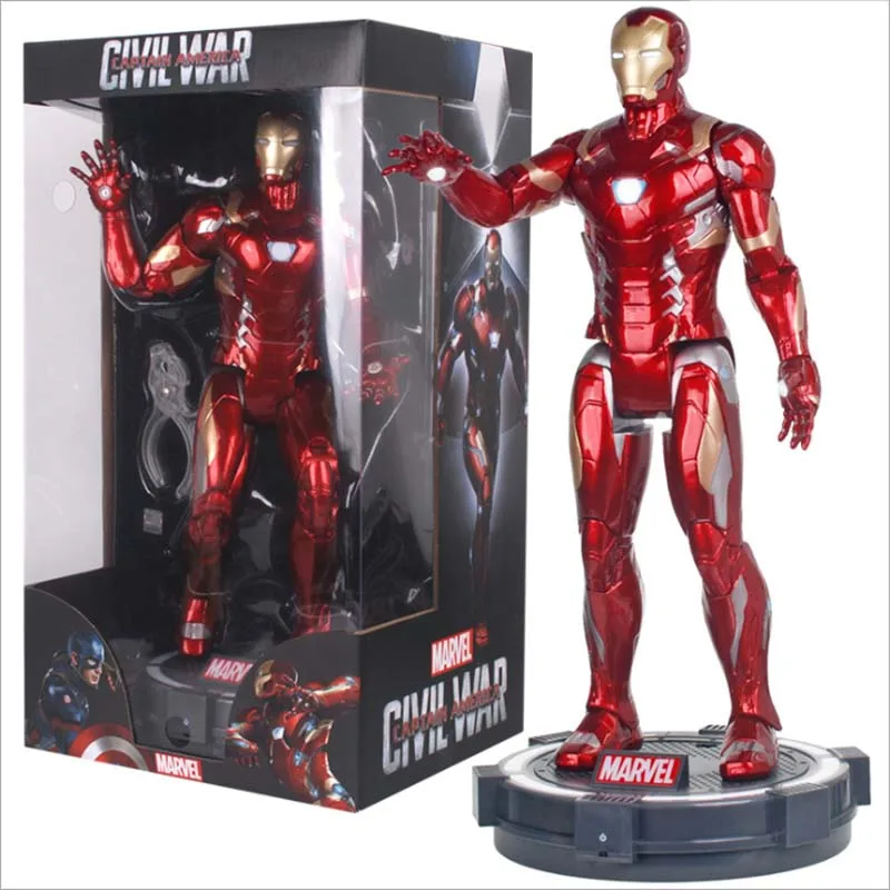 Marvel Action Figure Iron Man Luminous base Movable Model Toys
Marvel Action Figure Iron Man Luminous base Movable Model Toys