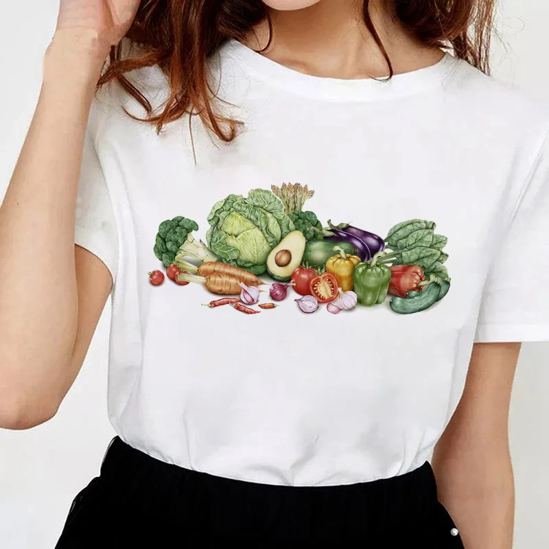 Summer T-shirt Women Harajuku Short Sleeve Vegetables Print Ladies Clothes Graphic Tops Casual O-neck Fashion Tshirt Femme 2022
Summer T-shirt Women Harajuku Short Sleeve Vegetables Print Ladies Clothes Graphic Tops Casual O-neck Fashion Tshirt Femme 2022
