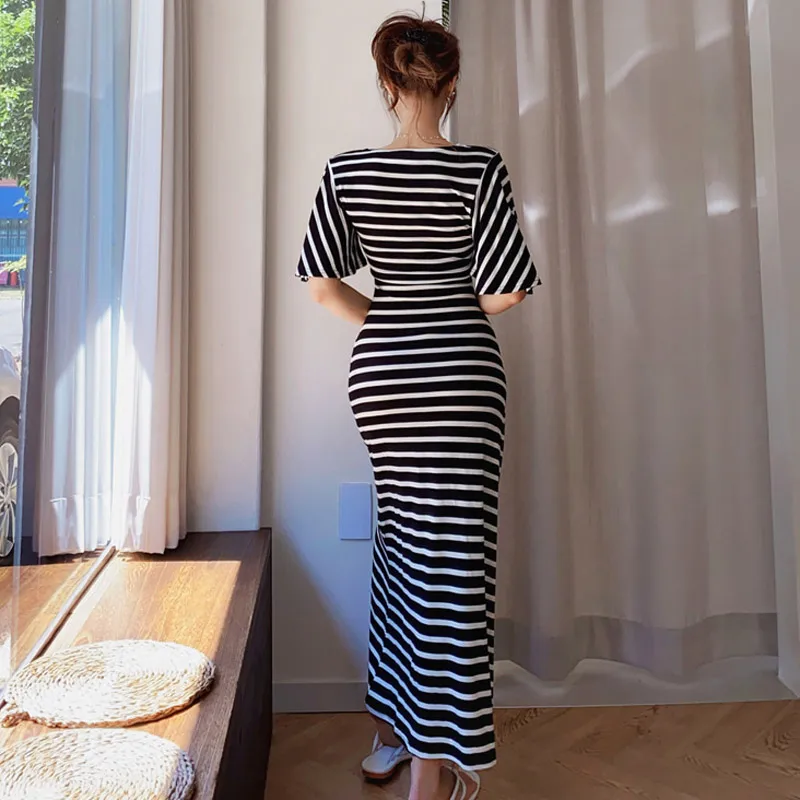 Summer Women Casual Striped short sleeve Beach Bohemian Maxi T Shirt Dress Streetwear Summer Dress
Summer Women Casual Striped short sleeve Beach Bohemian Maxi T Shirt Dress Streetwear Summer Dress