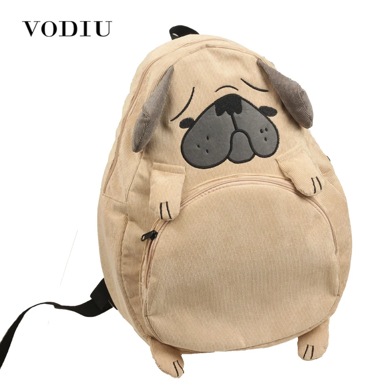 Women Backpack Schoolbag Canvas Cute Dog Fox Ear Embroidery Corduroy Backpack Female Vintage Notebook Backpack For Girls School 
Women Backpack Schoolbag Canvas Cute Dog Fox Ear Embroidery Corduroy Backpack Female Vintage Notebook Backpack For Girls School