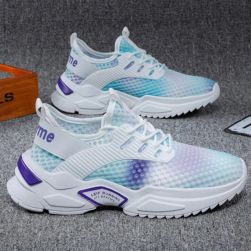 Men's Summer Casual Shoes Thick Bottom Mesh Surface Hollow Breathable Lace Up Flat Bottom Casual Sports Shoes Gradient Shoes
Men's Summer Casual Shoes Thick Bottom Mesh Surface Hollow Breathable Lace Up Flat Bottom Casual Sports Shoes Gradient Shoes