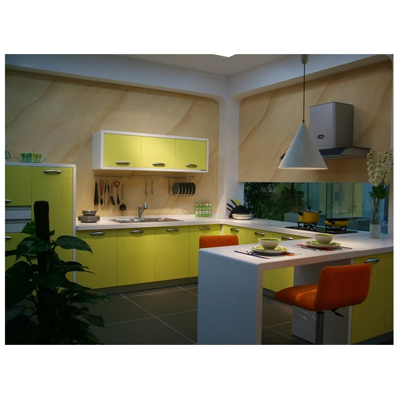 Яркий желтый цвет современный дизайн кухонный набор K021|modern kitchens designs|set coloresset kitchen