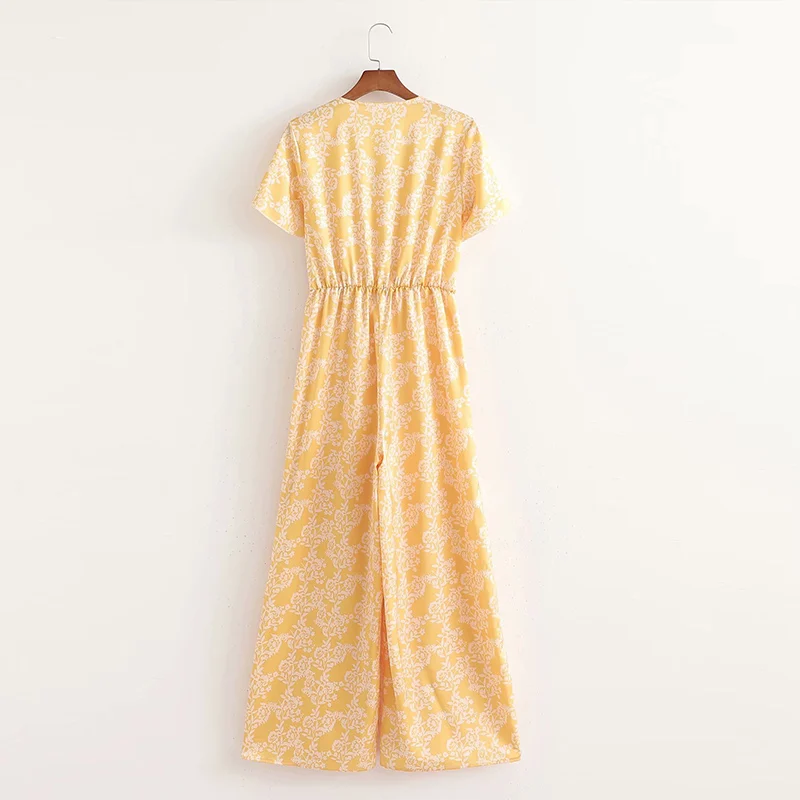 All-Match Retro Sexy Printed Loose Wide Leg Pants High Waist V-neck Ruffle Belt Tie Women's Summer Holiday Club Casual 2021
All-Match Retro Sexy Printed Loose Wide Leg Pants High Waist V-neck Ruffle Belt Tie Women's Summer Holiday Club Casual 2021