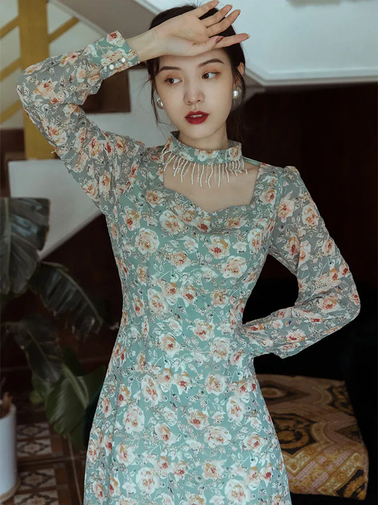 Женское платье-Ципао с вышивкой, ажурное платье во французском ретро-стиле с бахромой, улучшенная версия платья для осени, 2021
Женское платье-Ципао с вышивкой, ажурное платье во французском ретро-стиле с бахромой, улучшенная версия платья для осени, 2021