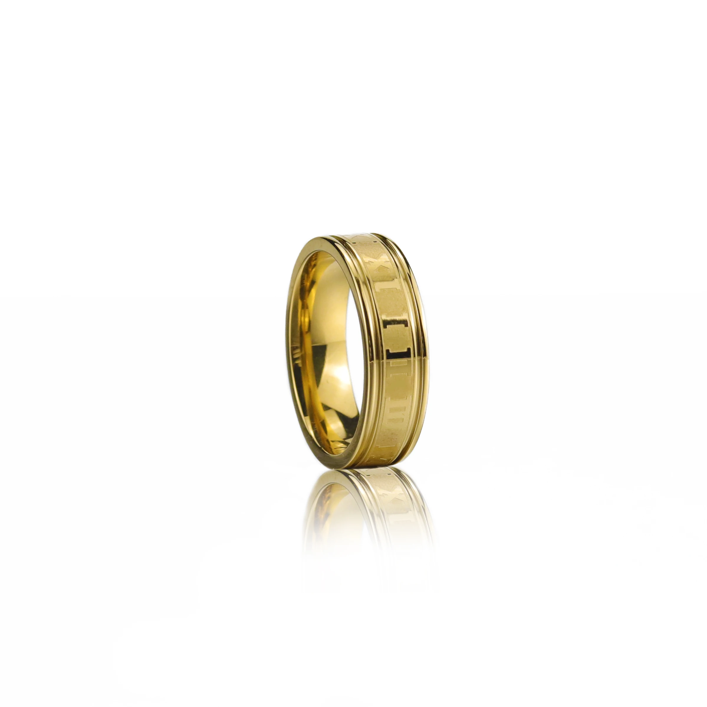 Fashion Gold Color men's stainless steel ring Engagement Finger Party Punk hip-hop Roman numerals Rings for women men Jewelry
Fashion Gold Color men's stainless steel ring Engagement Finger Party Punk hip-hop Roman numerals Rings for women men Jewelry