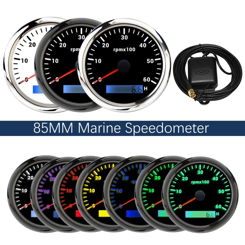 85 мм Морской Спидометр 0-6000 об/мин Спидометр с 7-цветной подсветкой цифровой одометр для яхт лодок
85 мм Морской Спидометр 0-6000 об/мин Спидометр с 7-цветной подсветкой цифровой одометр для яхт лодок