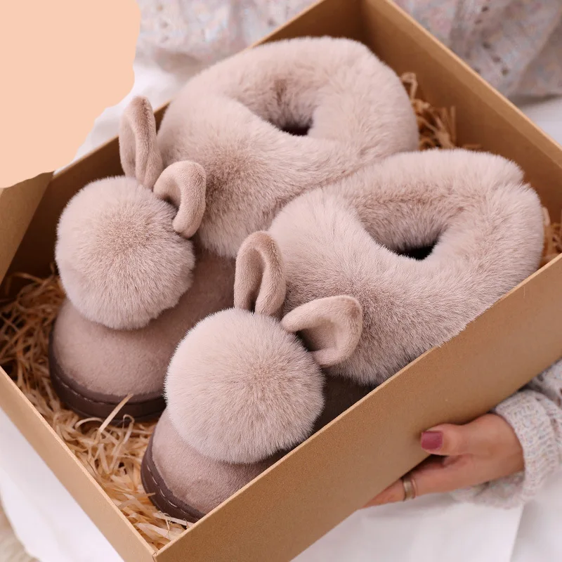 New Fashion Autumn Winter Cotton Slippers Rabbit Ear Home Indoor Slippers Winter Warm Shoes Womens Cute Plus Plush Slippers
New Fashion Autumn Winter Cotton Slippers Rabbit Ear Home Indoor Slippers Winter Warm Shoes Womens Cute Plus Plush Slippers