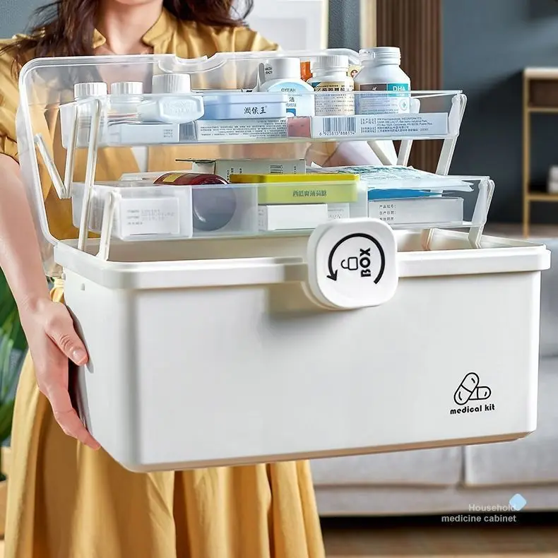 Portable First Aid Container Clear 3 Tiers Plastic Medicine Storage Box Large Capacity Family Emergency Kit Storage Organizer
Portable First Aid Container Clear 3 Tiers Plastic Medicine Storage Box Large Capacity Family Emergency Kit Storage Organizer