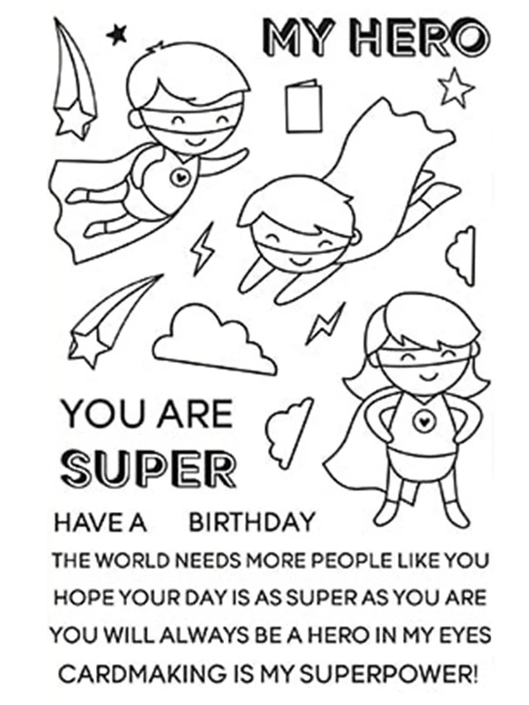 Super Man Transparent Silicone Clear Stamp/Seal for DIY scrapbooking/photo album Decorative Cards Making Paper Crafts
Super Man Transparent Silicone Clear Stamp/Seal for DIY scrapbooking/photo album Decorative Cards Making Paper Crafts