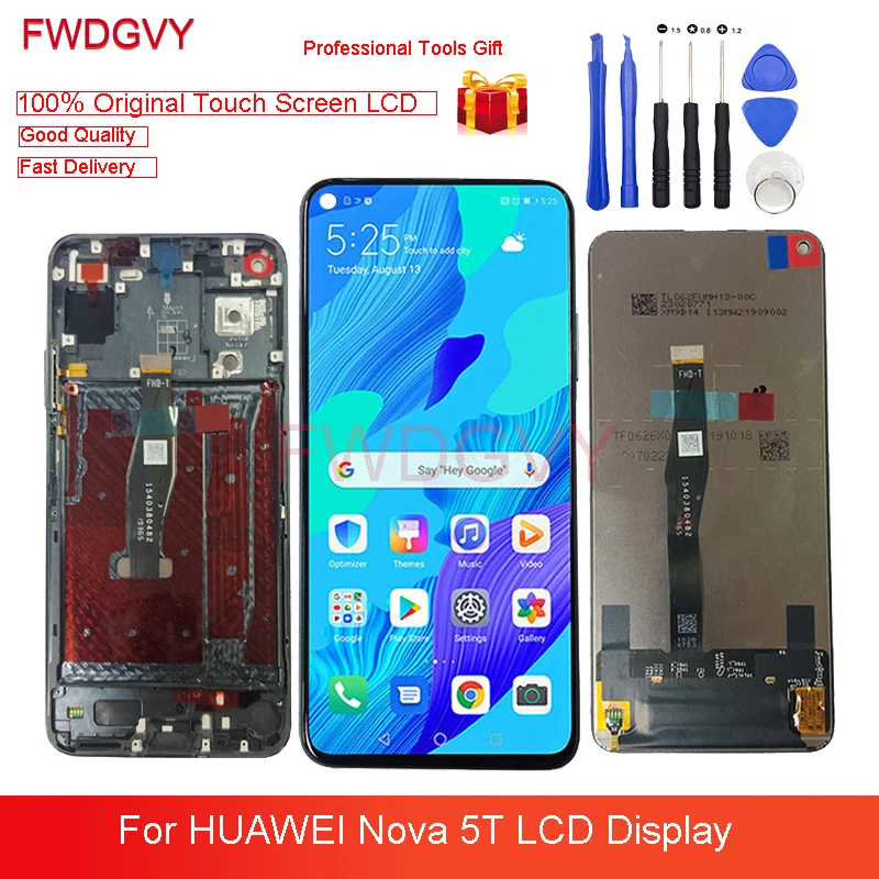 6,26 ''Оригинальный ЖК-дисплей для Huawei Nova 5T, сенсорная панель в сборе, дигитайзер, запасные части для ремонта
6,26 ''Оригинальный ЖК-дисплей для Huawei Nova 5T, сенсорная панель в сборе, дигитайзер, запасные части для ремонта