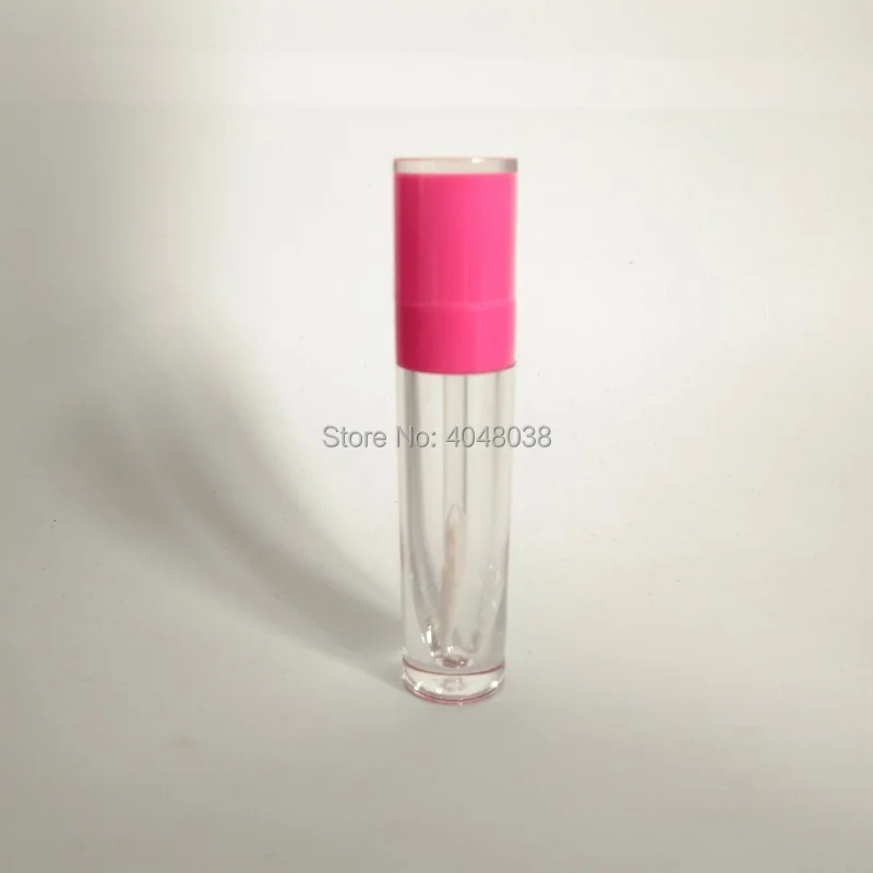 Пустой Блеск для губ розовый черный белый колпачок круглый пластиковый блеск