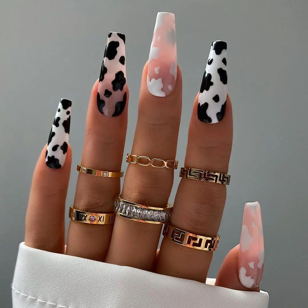 24Pcs Black White Plaque False Nail French Ballerina Extra Long Coffin Fake Nail Artificial Full Cover Nail Tips Press On Nail
24Pcs Black White Plaque False Nail French Ballerina Extra Long Coffin Fake Nail Artificial Full Cover Nail Tips Press On Nail