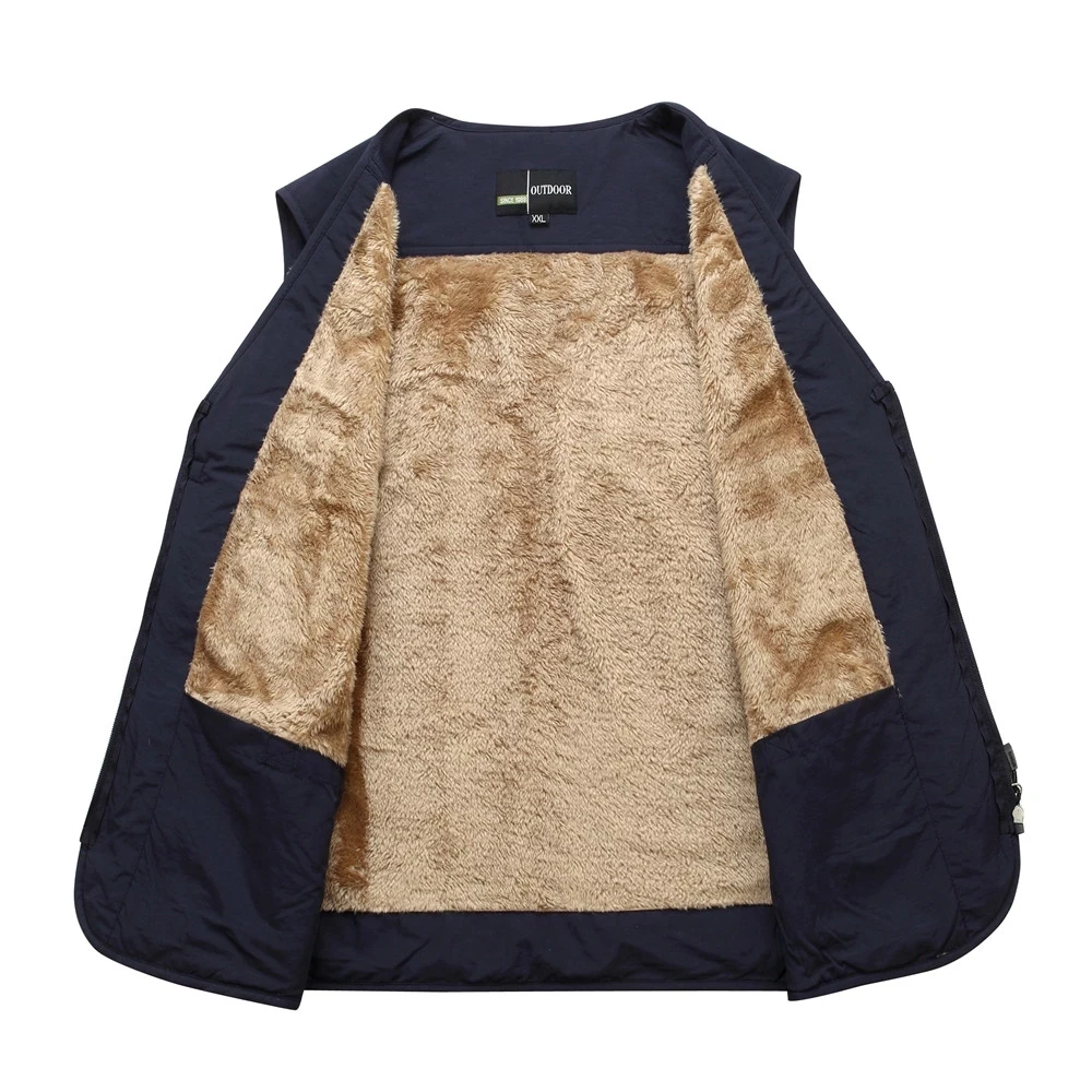 Fashion Male Photography Waistcoat Men's Large Size Clothing Winter Fleece Vest Multi-pockets Sleeveless Jackets Thick Warm Coat 
Fashion Male Photography Waistcoat Men's Large Size Clothing Winter Fleece Vest Multi-pockets Sleeveless Jackets Thick Warm Coat