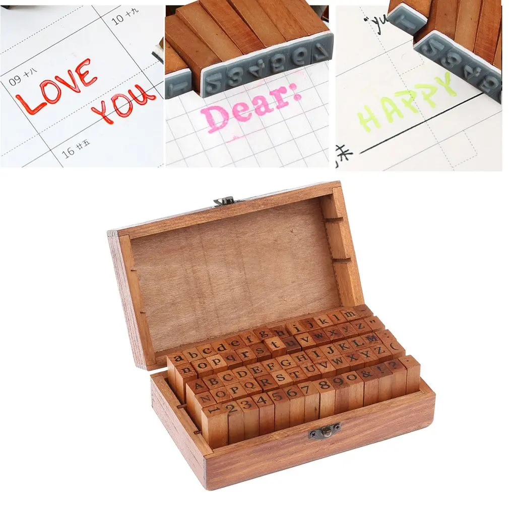 70pcs/set Dark Brown Vintage Wooden Lowercase Alphabet Letters Rubber Stamps Seal Set High Quality Wood Stamp
70pcs/set Dark Brown Vintage Wooden Lowercase Alphabet Letters Rubber Stamps Seal Set High Quality Wood Stamp