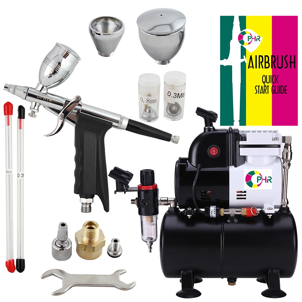 OPHIR Professional Spray 0.3mm,0.5mm,0.8mm Airbrush Kit with Air Compressor Tank for Cake Tools Paint Cake Decoration
OPHIR Professional Spray 0.3mm,0.5mm,0.8mm Airbrush Kit with Air Compressor Tank for Cake Tools Paint Cake Decoration