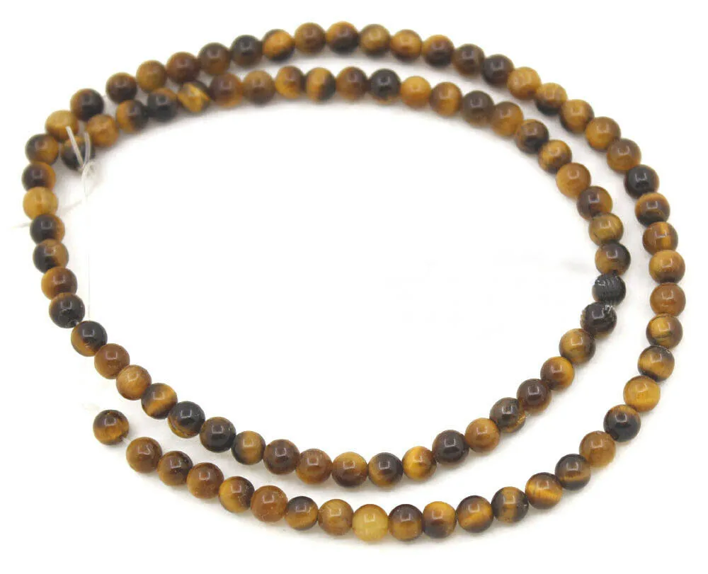Natural Round Tiger's Eye 4 mm Loose Beads 15" Long Strand Seed Beads for Jewelry Making DIY
Natural Round Tiger's Eye 4 mm Loose Beads 15" Long Strand Seed Beads for Jewelry Making DIY