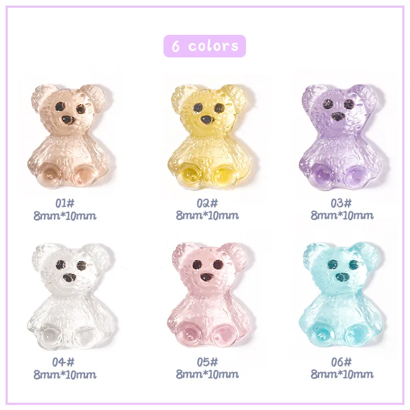 10 Pcs Aurora Bear Nail Art Rhinestone Accessories Craft DIY Decoration 6 Colors Manicure 3D Cartoon Jewelry Designer Charms
10 Pcs Aurora Bear Nail Art Rhinestone Accessories Craft DIY Decoration 6 Colors Manicure 3D Cartoon Jewelry Designer Charms