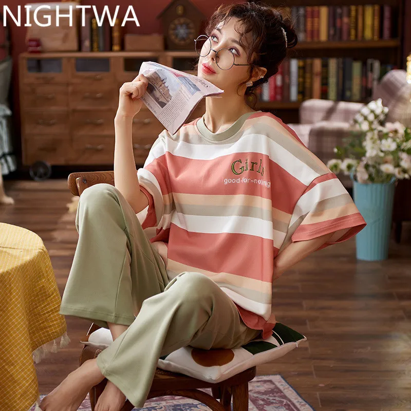 Пижамный комплект NIGHTWA для женщин, новинка 2021 года, весенние Хлопковые женские пижамные комплекты, длинные брюки, одежда для сна, костюмы, По...
Пижамный комплект NIGHTWA для женщин, новинка 2021 года, весенние Хлопковые женские пижамные комплекты, длинные брюки, одежда для сна, костюмы, По...
