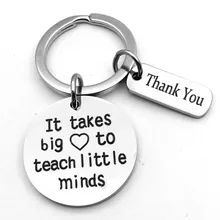 Teacher Keychain, It Takes A Big Heart to Teach Little Minds Teacher Jewelry, Teacher Gift - Show Your Teacher Appreciation Gift