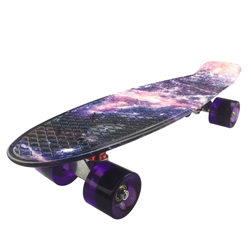 Skateboard Mini Cruiser Board 22 inch X 6 inch Retro Longboard Skate Long Board Graphic Galaxy Purple
Skateboard Mini Cruiser Board 22 inch X 6 inch Retro Longboard Skate Long Board Graphic Galaxy Purple