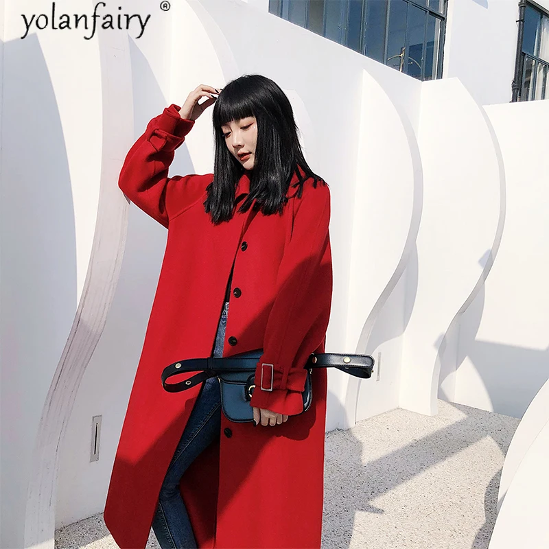 YOLANFAIRY 100% Wool Coat Women Autumn Jacket Long Double Sided Spring Elegant Coats and Jackets Women High Quality JLF-032
YOLANFAIRY 100% Wool Coat Women Autumn Jacket Long Double Sided Spring Elegant Coats and Jackets Women High Quality JLF-032
