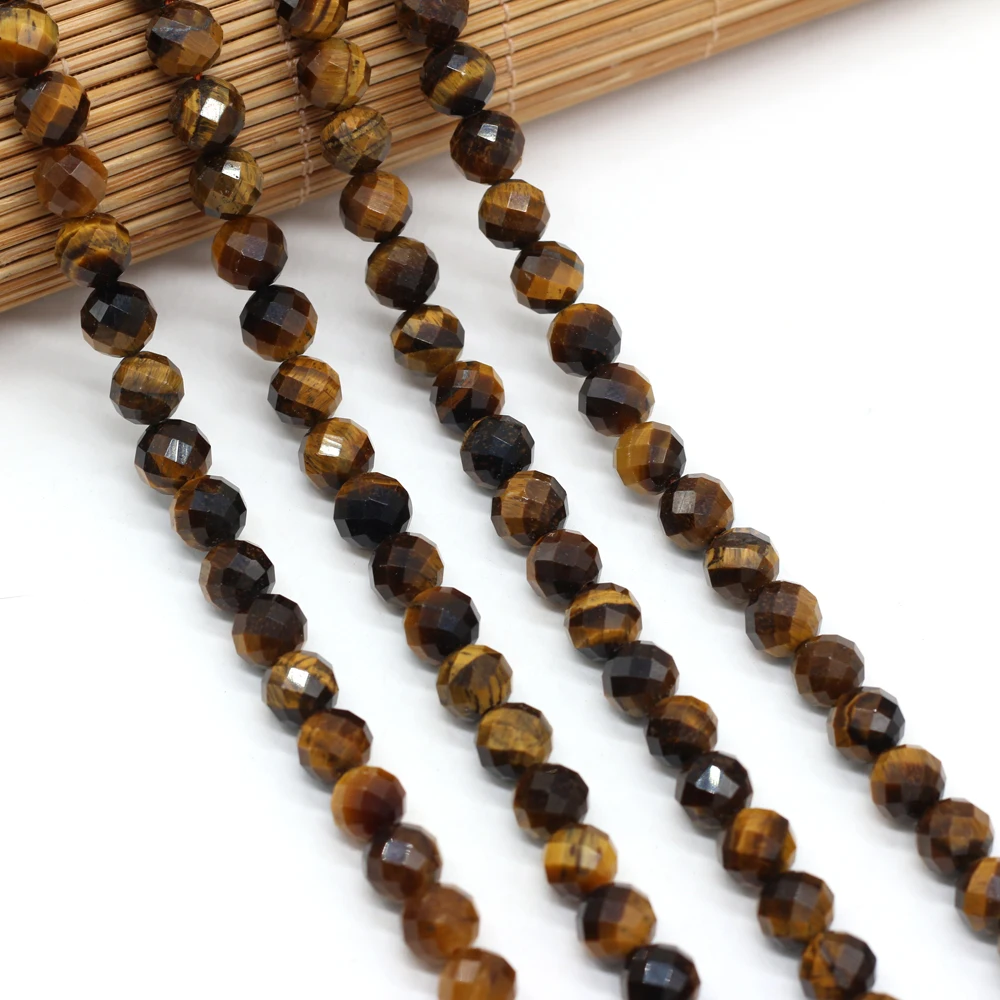 Natural Round Faceted Tiger Eye Stone Beads Charm for Bracelet Necklace Accessories Jewelry Making DIY Women Gifts Size 8mm
Natural Round Faceted Tiger Eye Stone Beads Charm for Bracelet Necklace Accessories Jewelry Making DIY Women Gifts Size 8mm