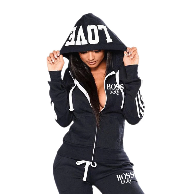 2021 Autumn Winter Fashion Women's Tracksuit Hoodies and Sweatpants High Quality Ladies Daily Casual Sports Zipper Hooded Outfit
2021 Autumn Winter Fashion Women's Tracksuit Hoodies and Sweatpants High Quality Ladies Daily Casual Sports Zipper Hooded Outfit