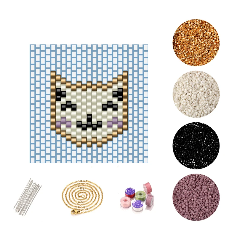 FAIRYWOO Cute Cat Necklace For Women DIY Beads Accessories Miyuki Jewelry Making Kit Animal Jewelry Fashion Sweet Gift Wholesale
FAIRYWOO Cute Cat Necklace For Women DIY Beads Accessories Miyuki Jewelry Making Kit Animal Jewelry Fashion Sweet Gift Wholesale