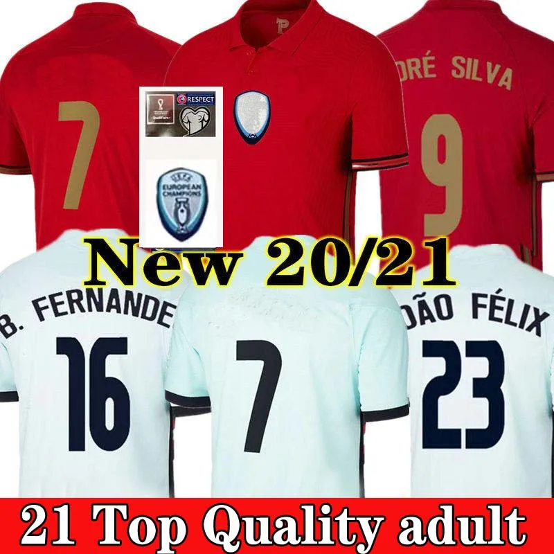 

20 21 Top Quality shirt PORTUGAL new home away third 2020 2021 RONALDO Football jersey JOAO FELIX Bernardo B.FERNANDES Maillot