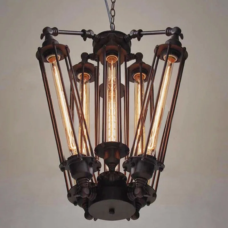 8 heads Loft American industrial light bar Cafe dining room chandelier Iron chain pendant lamp vintage hanging lamp suspension
8 heads Loft American industrial light bar Cafe dining room chandelier Iron chain pendant lamp vintage hanging lamp suspension