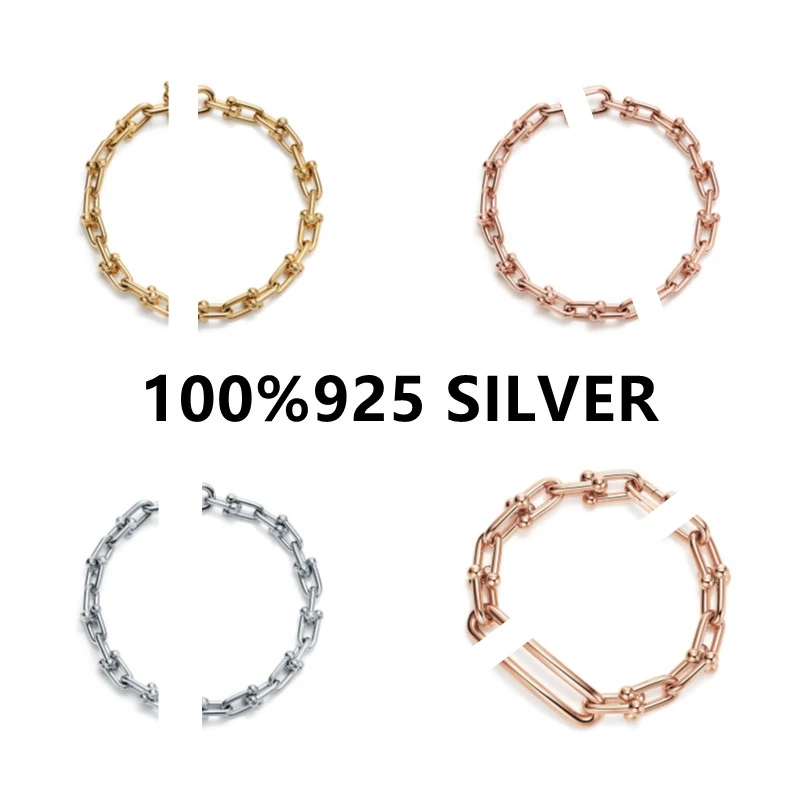 925 Sterling Silver Bracelet T HardWear Wide Size Zircon U-shaped Buckle Charm Bracelet Luxury Brand Original Jewelry Fine Gift
925 Sterling Silver Bracelet T HardWear Wide Size Zircon U-shaped Buckle Charm Bracelet Luxury Brand Original Jewelry Fine Gift