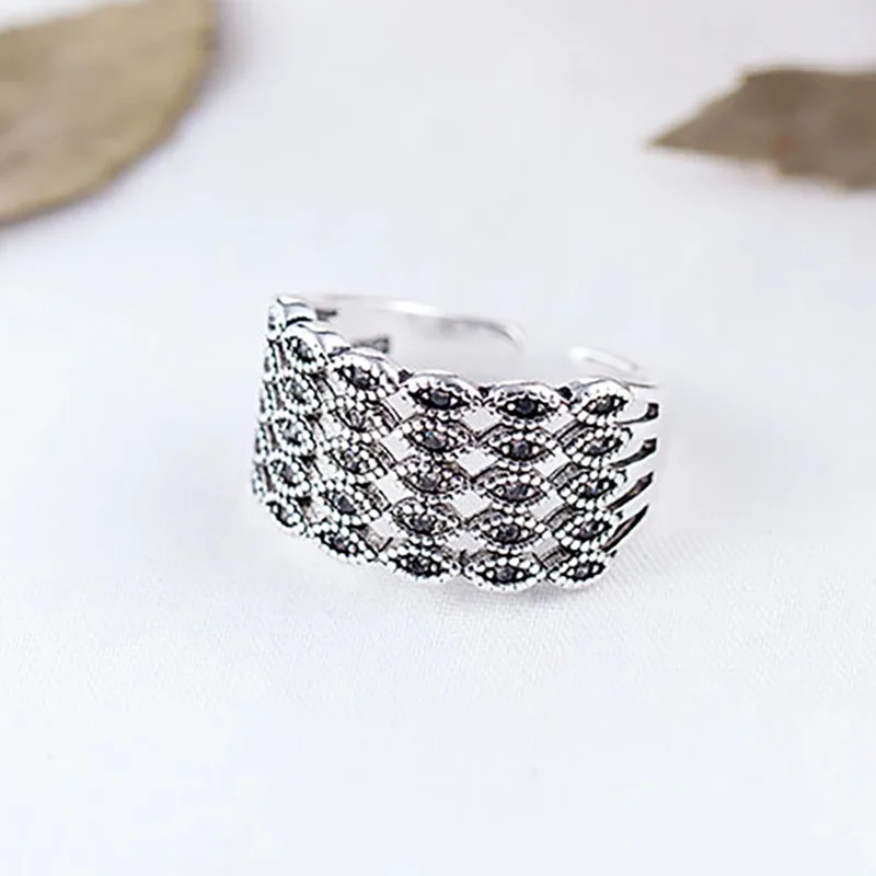 Retro Simple Chain Weave Ring Silver Color Opening Adjustable Ring Women's Party Jewelry Accessories Valentine's Best Gift
Retro Simple Chain Weave Ring Silver Color Opening Adjustable Ring Women's Party Jewelry Accessories Valentine's Best Gift