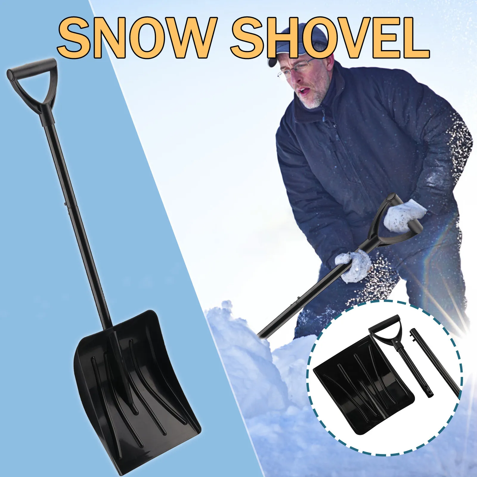 30# Outdoor Aluminium Alloy Folding Snow Shovel Retractable Tools Hiking Shaped Handle Garden Multifunctional Ice Remove Winter
30# Outdoor Aluminium Alloy Folding Snow Shovel Retractable Tools Hiking Shaped Handle Garden Multifunctional Ice Remove Winter