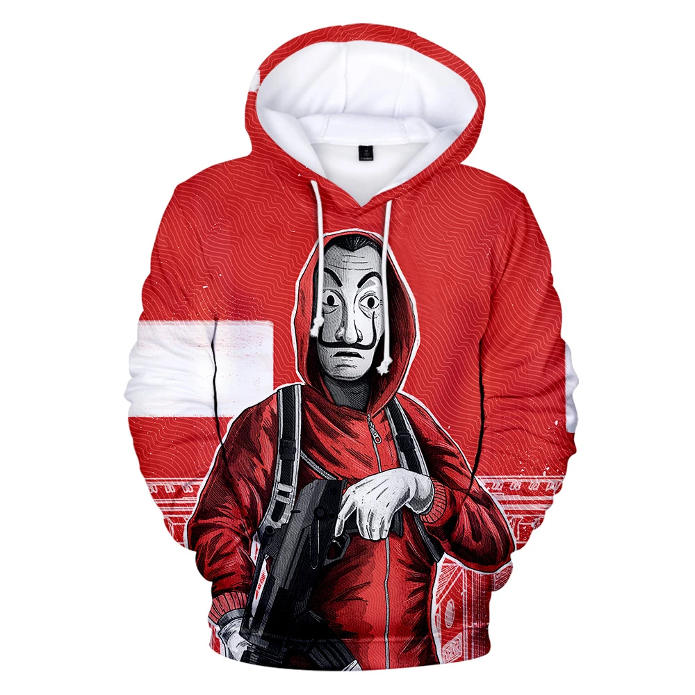 Толстовка La Casa De Papel, бумажный дом, бумажный свитшот для мужчин и женщин, модные пуловеры в стиле хип-хоп, популярная 3d-толстовка в стиле Харад...
Толстовка La Casa De Papel, бумажный дом, бумажный свитшот для мужчин и женщин, модные пуловеры в стиле хип-хоп, популярная 3d-толстовка в стиле Харад...