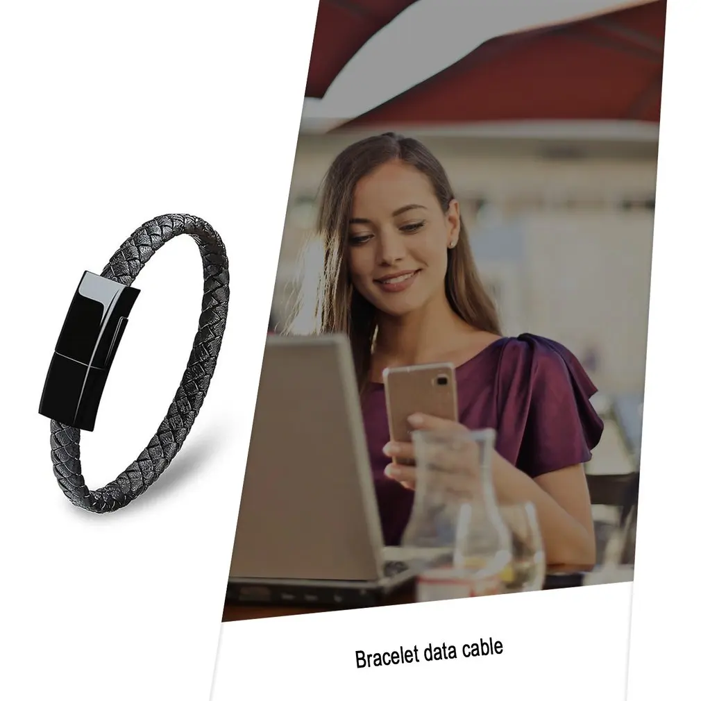 Hot Leather Mini Micro USB Bracelet Charger Data Charging Cable Sync Cord For Android Type-C Phone Cable
Hot Leather Mini Micro USB Bracelet Charger Data Charging Cable Sync Cord For Android Type-C Phone Cable