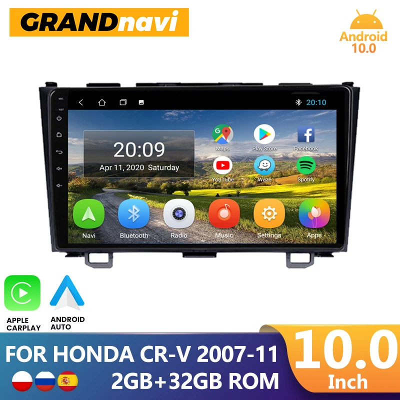 Автомагнитола GRANDnavi для HONDA CR-V 2007-2011, автомагнитола на Android, Авторадио, стерео, мультимедийный плеер, 2din, GPS, 2 Din, DVD
Автомагнитола GRANDnavi для HONDA CR-V 2007-2011, автомагнитола на Android, Авторадио, стерео, мультимедийный плеер, 2din, GPS, 2 Din, DVD