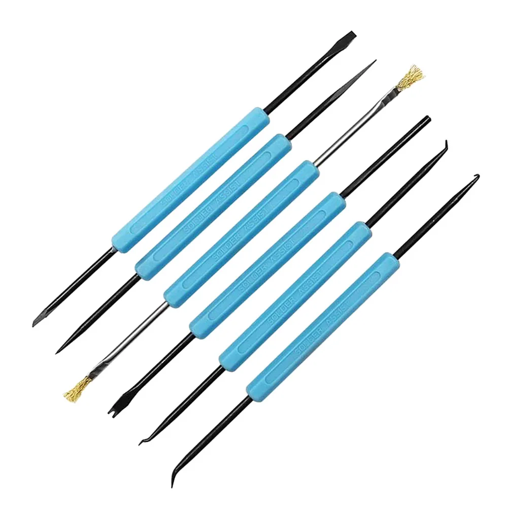 

6pcs Desoldering Aid Tool Kit Help Solder Auxiliary Tools Welding Work Electronic Heat Assist for Grinding PCB Repair