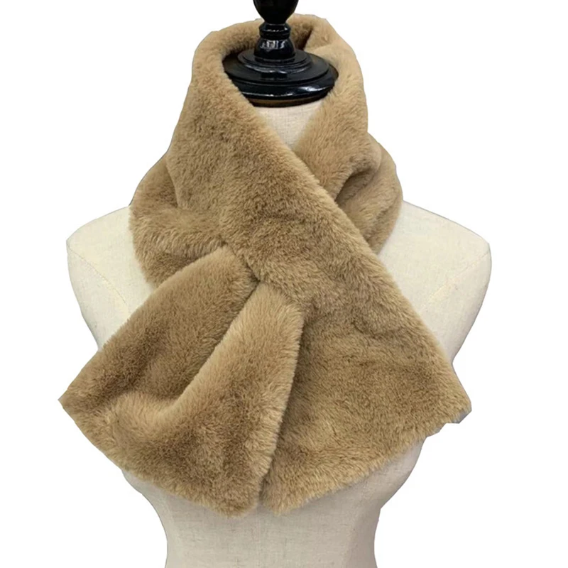 Winter Plush Scarf Thicken Windproof Warm Artificial Rabbit Fur Collar Fashion Solid Color Women Comfortable Cross Soft Muffler
Winter Plush Scarf Thicken Windproof Warm Artificial Rabbit Fur Collar Fashion Solid Color Women Comfortable Cross Soft Muffler
