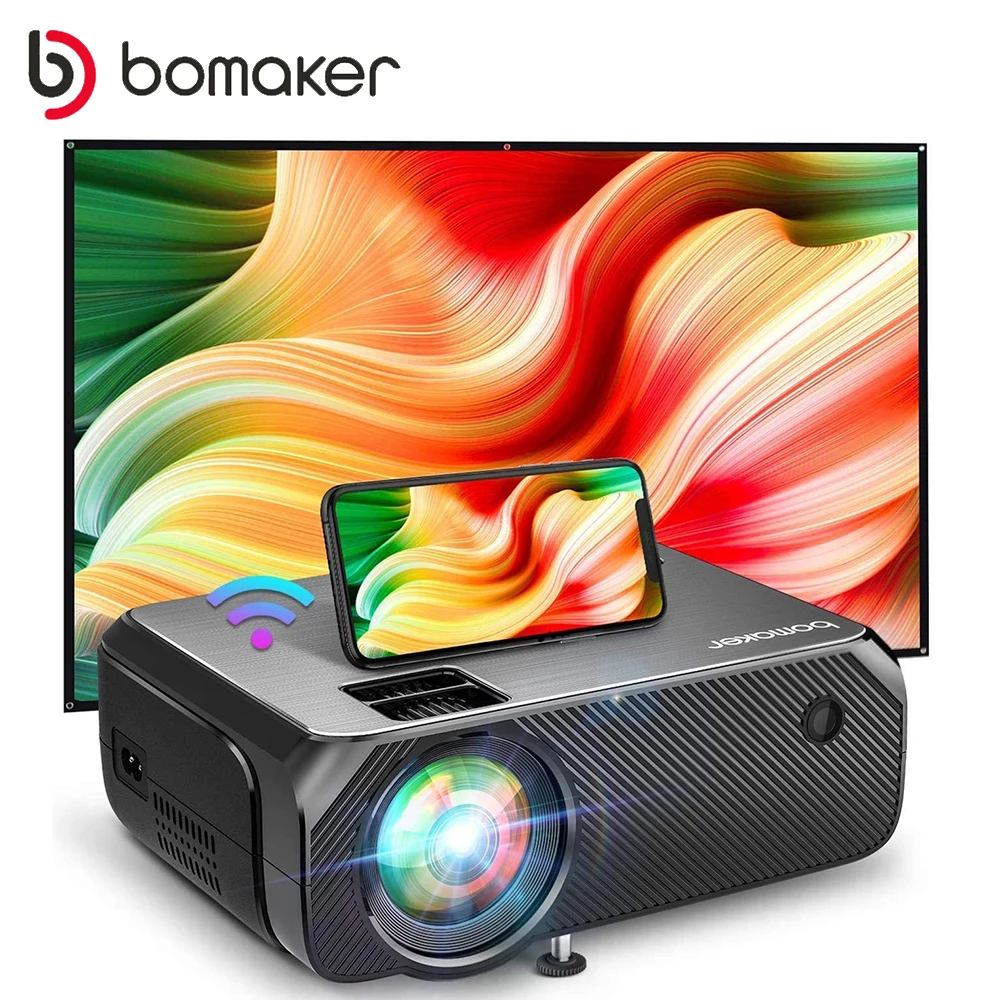 Светодиодный проектор BOMAKER GC355 Android 1080 Wi-Fi Full HD 300 P дюйма большой экран домашний