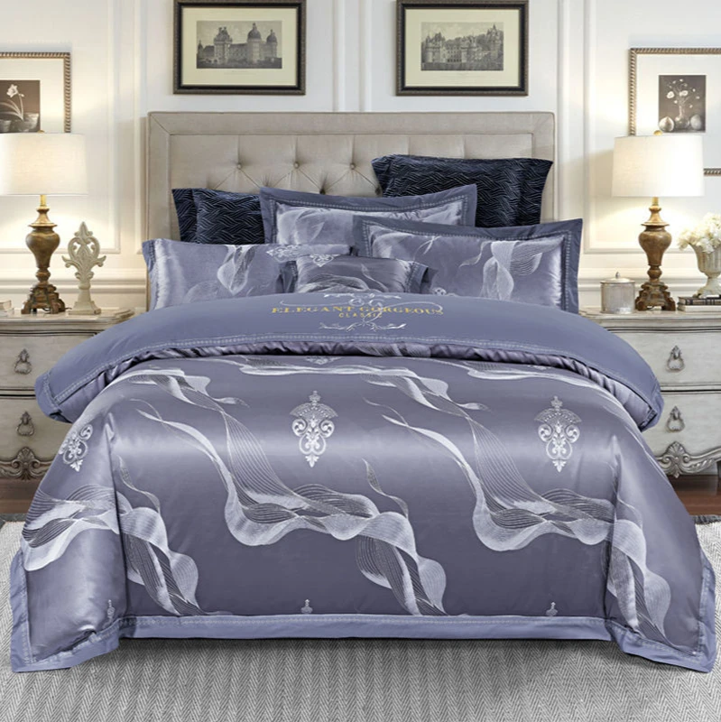 New Bedroom Four-piece Quilt Cover Luxury Embroidery Pure Cotton Jacquard Quilt Cover Fashion Simple Family Hotel Bedding Set 
New Bedroom Four-piece Quilt Cover Luxury Embroidery Pure Cotton Jacquard Quilt Cover Fashion Simple Family Hotel Bedding Set