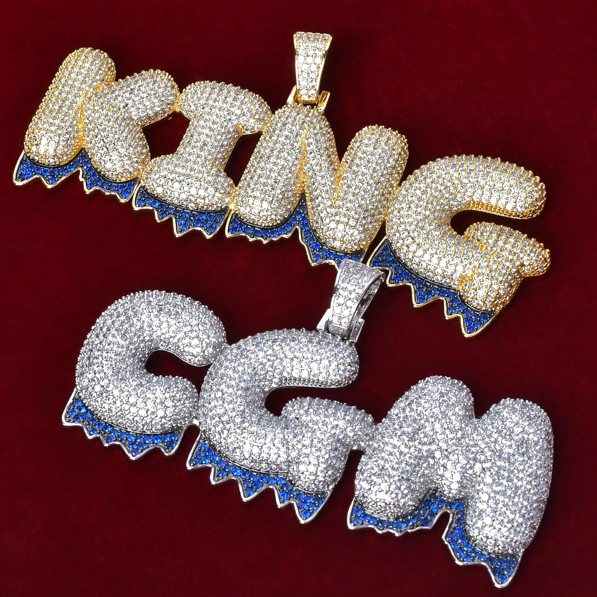 Custom Name Necklace Blue Drip Pendant for Men Gold Color AAAA Cubic Zirconia Hip Hop Rock Street Jewelry 
Custom Name Necklace Blue Drip Pendant for Men Gold Color AAAA Cubic Zirconia Hip Hop Rock Street Jewelry